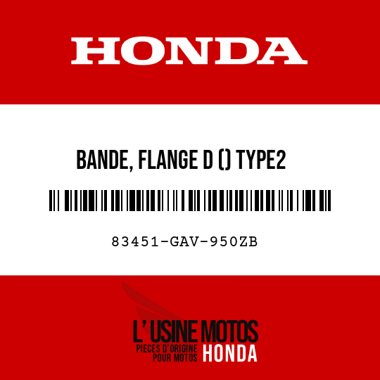 image de 83451-GAV-950ZB BANDE, FLANGE D () TYPE2
