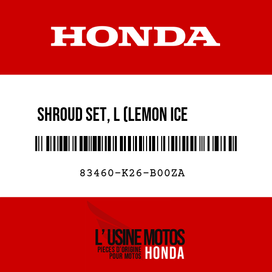 image de 83460-K26-B00ZA SHROUD SET, L (LEMON ICE      YELLOW) (WL) TYPE4 (TYPE4 )
