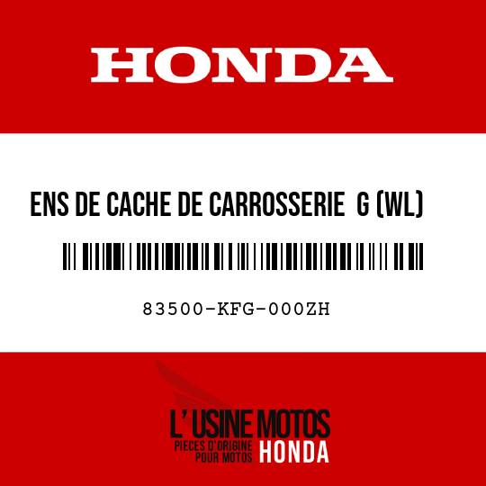image de 83500-KFG-000ZH ENS DE CACHE DE CARROSSERIE  G (WL) TYPE5 