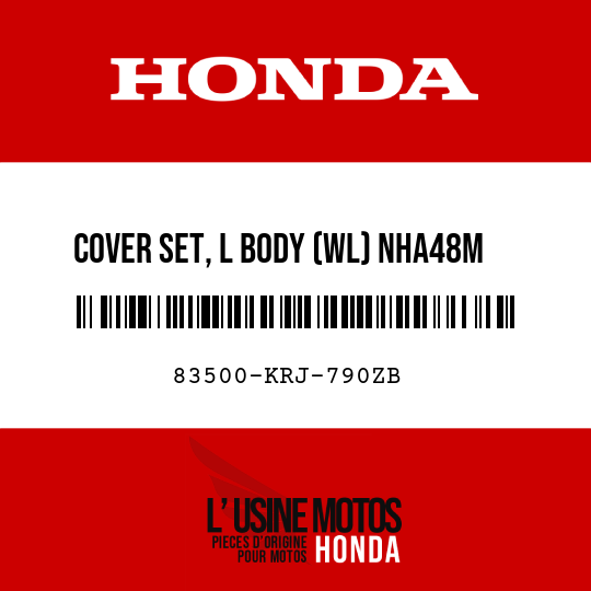 image de 83500-KRJ-790ZB COVER SET, L BODY (WL) NHA48M  (NHA48M QUASAR SILVER METALLIC)