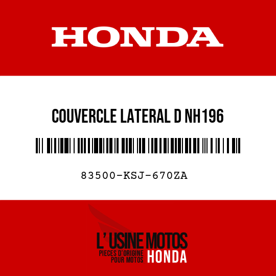 image de 83500-KSJ-670ZA COUVERCLE LATERAL D NH196