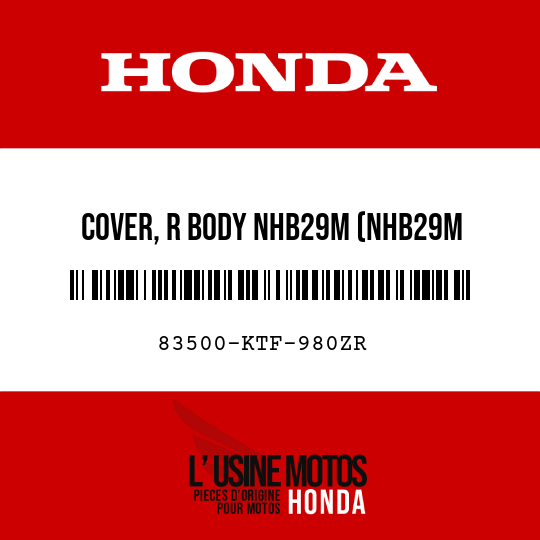 image de 83500-KTF-980ZR COVER, R BODY NHB29M (NHB29M MOONDUST SILVER METALLIC)