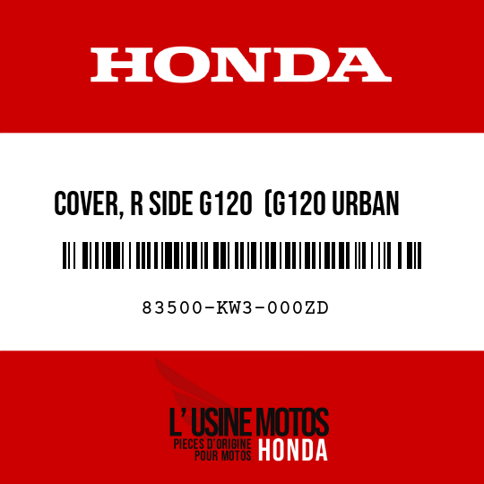 image de 83500-KW3-000ZD COVER, R SIDE G120  (G120 URBAN GREEN)