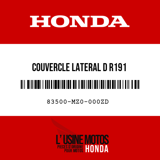 image de 83500-MZ0-000ZD COUVERCLE LATERAL D R191 