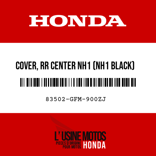 image de 83502-GFM-900ZJ COVER, RR CENTER NH1 (NH1 BLACK)