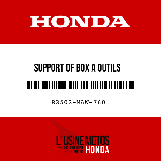 image de 83502-MAW-760 SUPPORT OF BOX A OUTILS