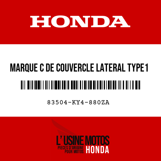 image de 83504-KY4-880ZA MARQUE C DE COUVERCLE LATERAL TYPE1