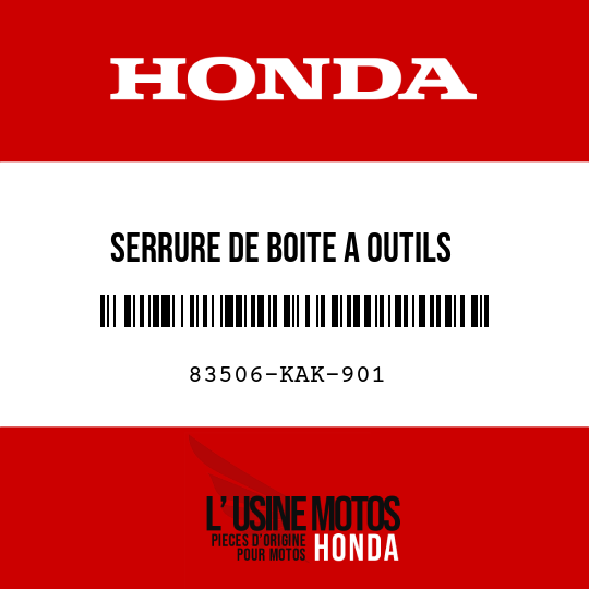 image de 83506-KAK-901 SERRURE DE BOITE A OUTILS