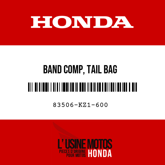 image de 83506-KZ1-600 BAND COMP, TAIL BAG