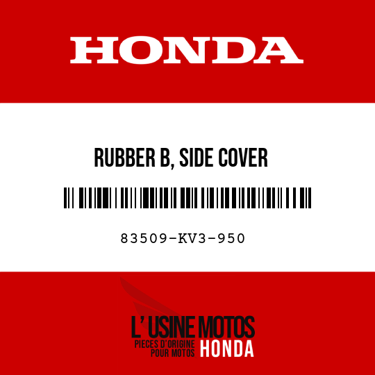 image de 83509-KV3-950 RUBBER B, SIDE COVER