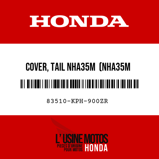 image de 83510-KPH-900ZR COVER, TAIL NHA35M  (NHA35M ASTEROID BLACK METALLIC)