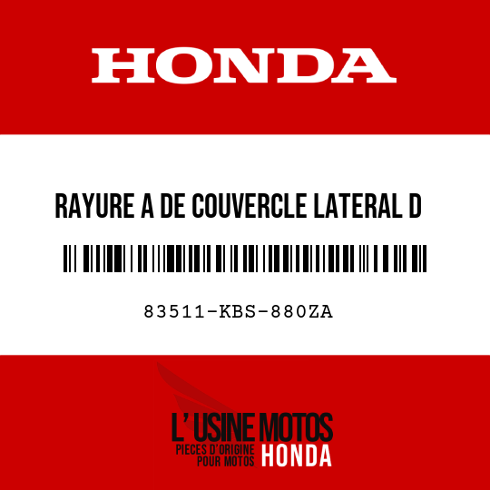 image de 83511-KBS-880ZA RAYURE A DE COUVERCLE LATERAL D TYPE1