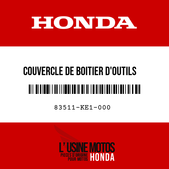 image de 83511-KE1-000 COUVERCLE DE BOITIER D'OUTILS
