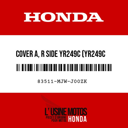 image de 83511-MJW-J00ZK COVER A, R SIDE YR249C (YR249C CANDY ENERGY ORANGE)