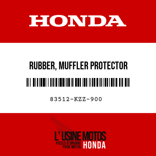 image de 83512-KZZ-900 RUBBER, MUFFLER PROTECTOR