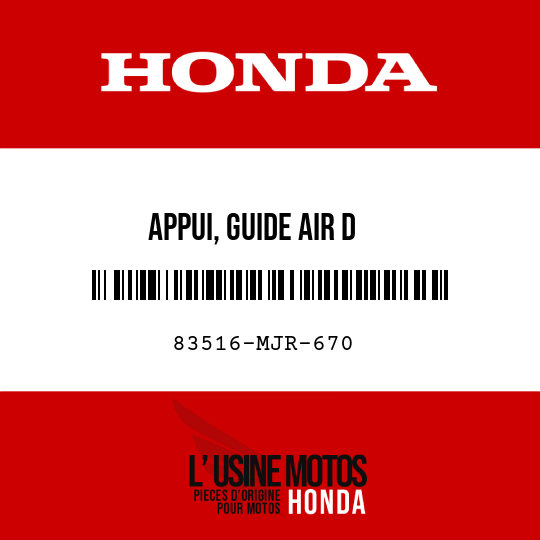 image de 83516-MJR-670 APPUI, GUIDE AIR D