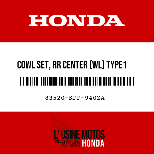 image de 83520-KPP-940ZA COWL SET, RR CENTER (WL) TYPE1  (TYPE1 )