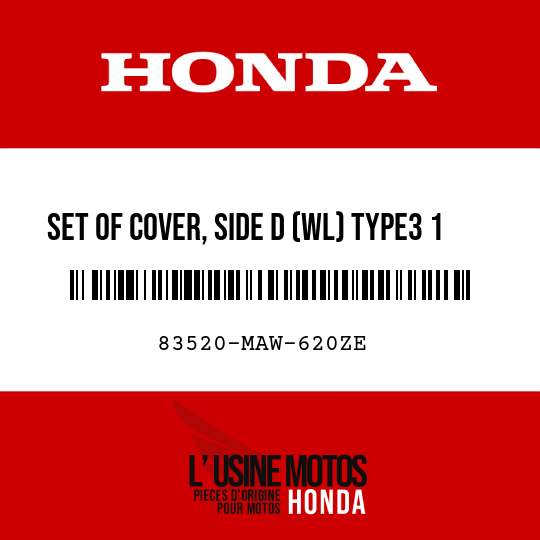 image de 83520-MAW-620ZE SET OF COVER, SIDE D (WL) TYPE3 1