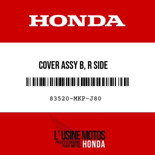 image de 83520-MKP-J80 COVER ASSY B, R SIDE