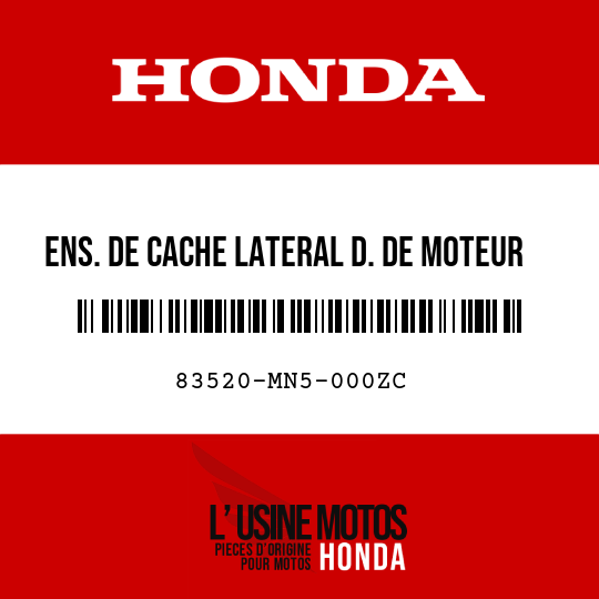 image de 83520-MN5-000ZC ENS. DE CACHE LATERAL D. DE MOTEUR TYPE3 (YR150M)
