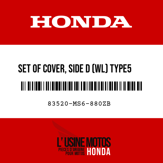 image de 83520-MS6-880ZB SET OF COVER, SIDE D (WL) TYPE5