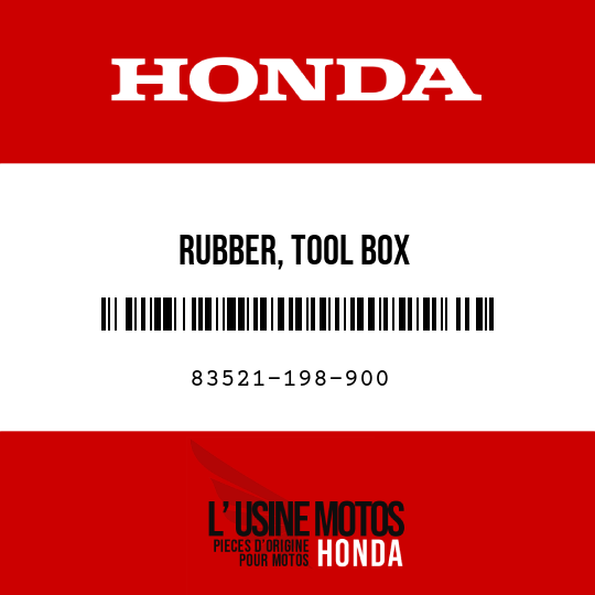 image de 83521-198-900 RUBBER, TOOL BOX