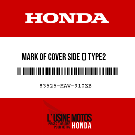 image de 83525-MAW-910ZB MARK OF COVER SIDE () TYPE2