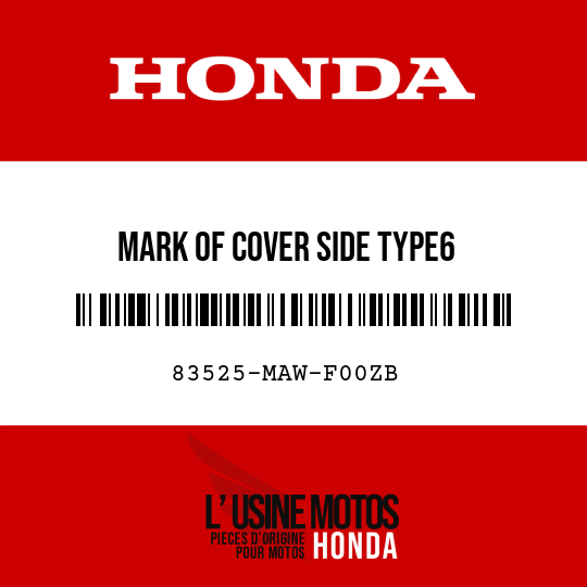 image de 83525-MAW-F00ZB MARK OF COVER SIDE TYPE6