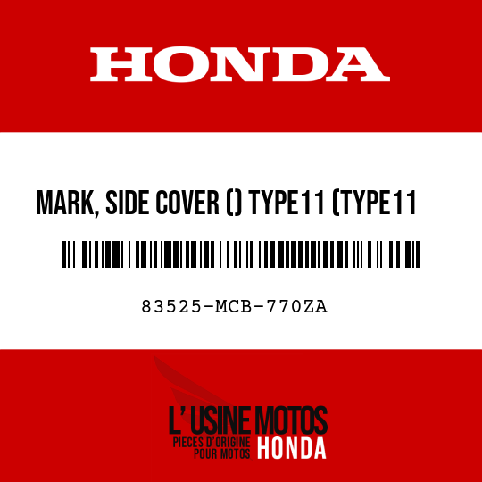 image de 83525-MCB-770ZA MARK, SIDE COVER () TYPE11 (TYPE11 )