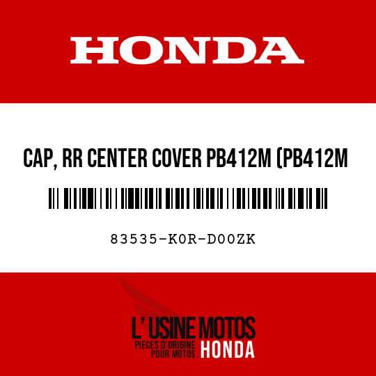 image de 83535-K0R-D00ZK CAP, RR CENTER COVER PB412M (PB412M CRESCENT BLUE METALLIC)