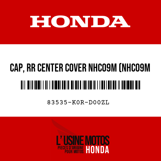 image de 83535-K0R-D00ZL CAP, RR CENTER COVER NHC09M (NHC09M MAT LUCENT SILVER METALLIC)