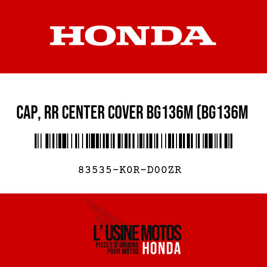 image de 83535-K0R-D00ZR CAP, RR CENTER COVER BG136M (BG136M ZEFIRO BLUE METALLIC)