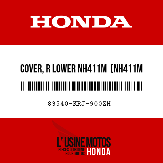 image de 83540-KRJ-900ZH COVER, R LOWER NH411M  (NH411M FORCE SILVER METALLIC)