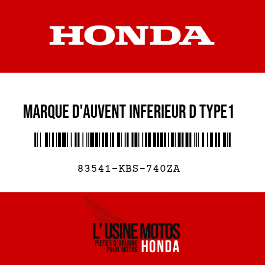 image de 83541-KBS-740ZA MARQUE D'AUVENT INFERIEUR D TYPE1