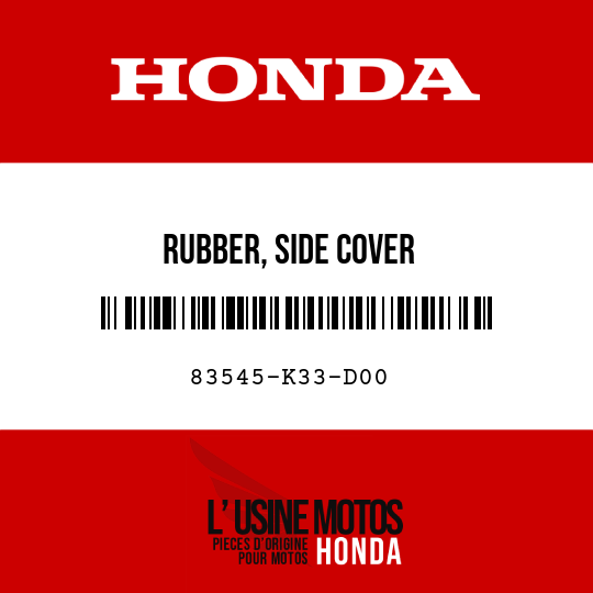 image de 83545-K33-D00 RUBBER, SIDE COVER