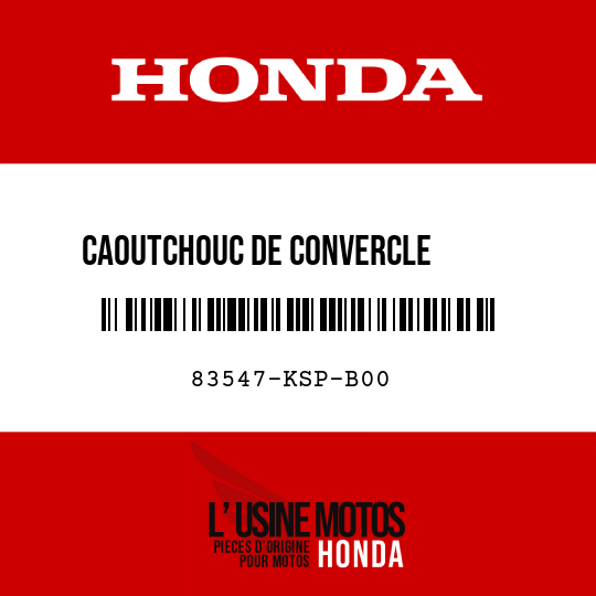 image de 83547-KSP-B00 CAOUTCHOUC DE CONVERCLE       LATERAL