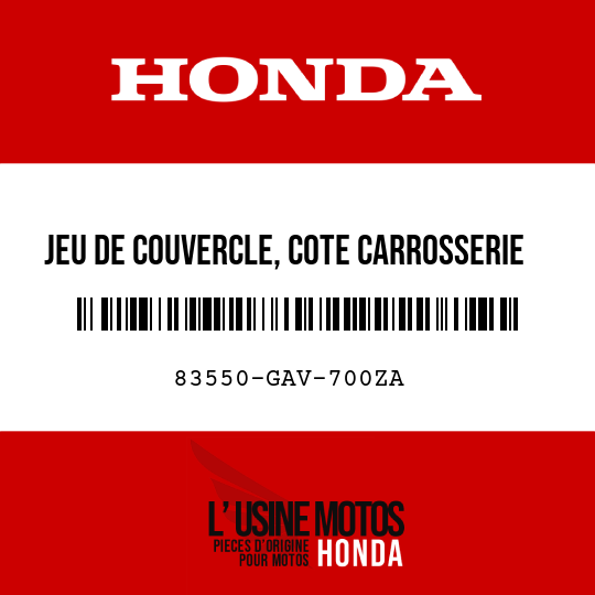 image de 83550-GAV-700ZA JEU DE COUVERCLE, COTE CARROSSERIE G (WL) TYPE1