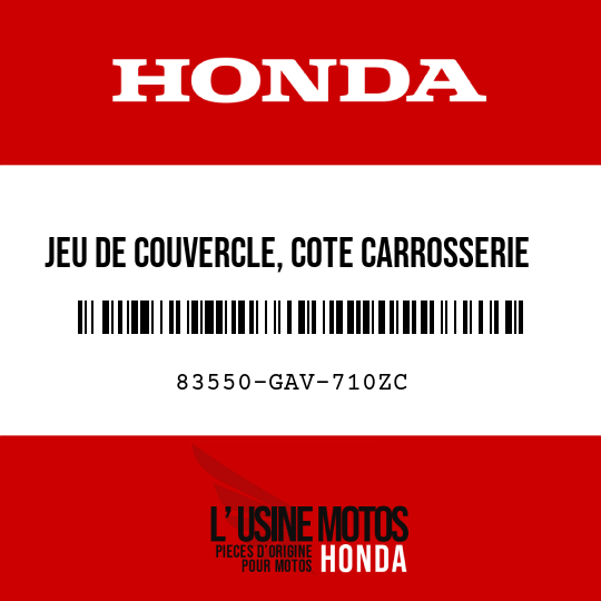 image de 83550-GAV-710ZC JEU DE COUVERCLE, COTE CARROSSERIE G (WL) TYPE3
