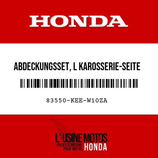 image de 83550-KEE-W10ZA ABDECKUNGSSET, L KAROSSERIE-SEITE (WL) TYPE1 (TYPE1 )