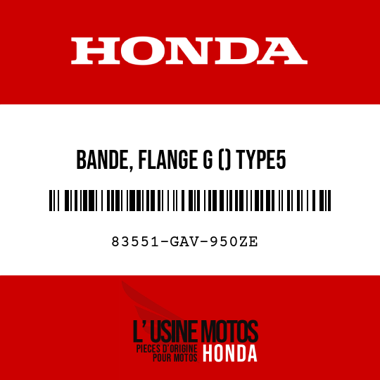 image de 83551-GAV-950ZE BANDE, FLANGE G () TYPE5
