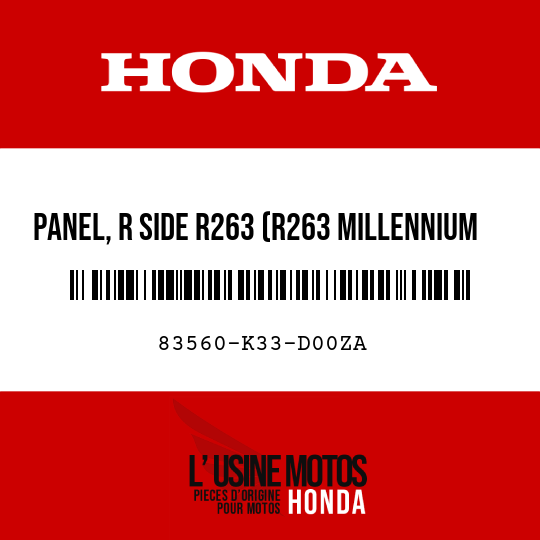 image de 83560-K33-D00ZA PANEL, R SIDE R263 (R263 MILLENNIUM RED)