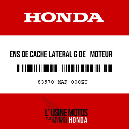 image de 83570-MAF-000ZU ENS DE CACHE LATERAL G DE   MOTEUR NH1Z 