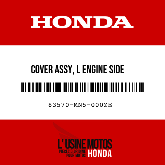 image de 83570-MN5-000ZE COVER ASSY, L ENGINE SIDE TYPE2/TYPE4 (MRCR2/R163M) (TYPE2/TYPE4 )
