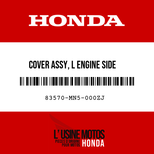 image de 83570-MN5-000ZJ COVER ASSY, L ENGINE SIDE TYPE5/TYPE7 (NH277M) (TYPE5/TYPE7 )