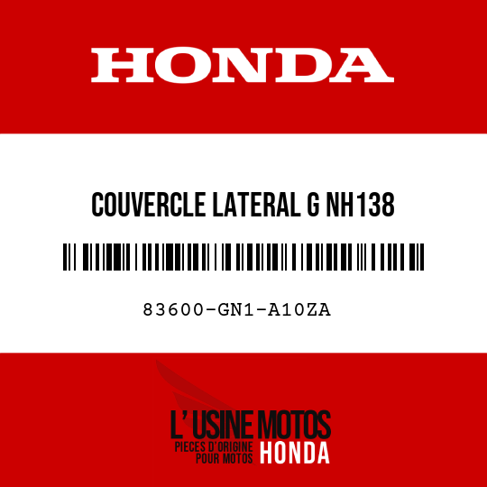 image de 83600-GN1-A10ZA COUVERCLE LATERAL G NH138
