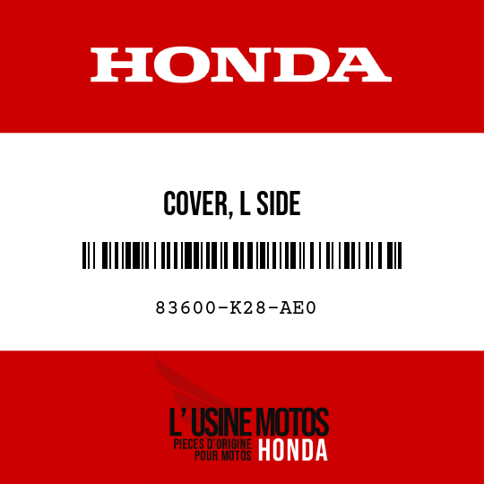 image de 83600-K28-AE0 COVER, L SIDE