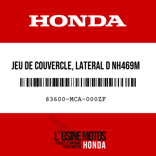image de 83600-MCA-000ZF JEU DE COUVERCLE, LATERAL D NH469M