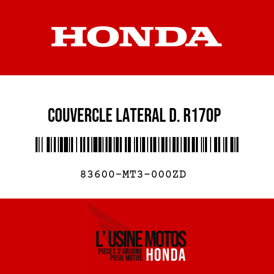 image de 83600-MT3-000ZD COUVERCLE LATERAL D. R170P 