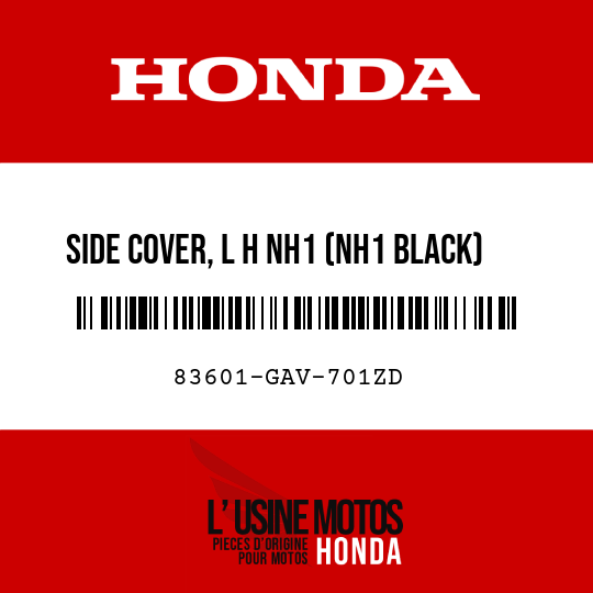 image de 83601-GAV-701ZD SIDE COVER, L H NH1 (NH1 BLACK)