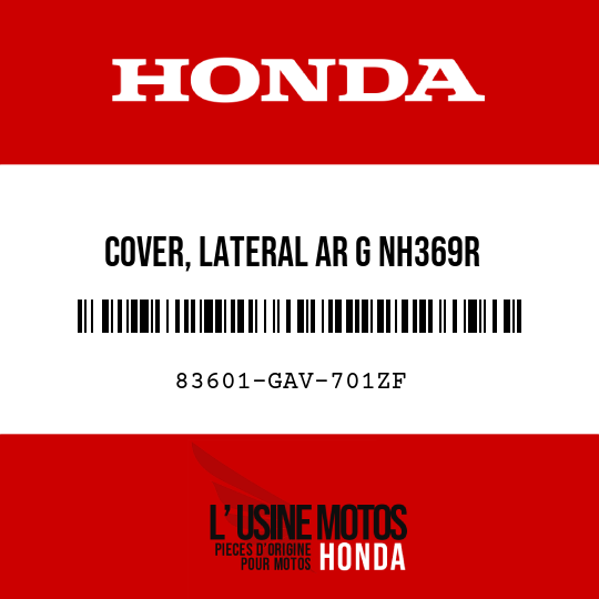 image de 83601-GAV-701ZF COVER, LATERAL AR G NH369R